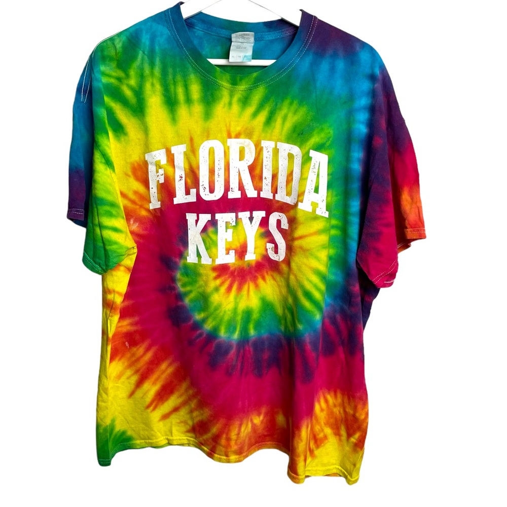 Florida Keys Short Sleeve Tie Dye Shirt Size XL